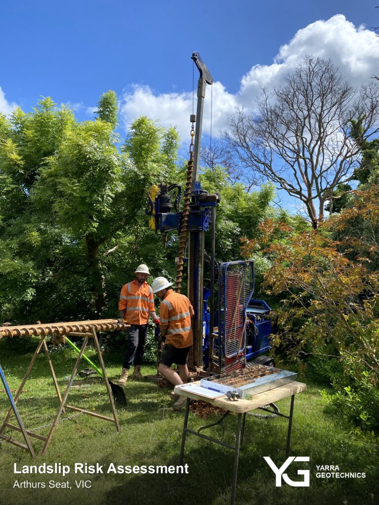 Landslip Risk Assessment fieldwork in Arthurs Seat, Victoria