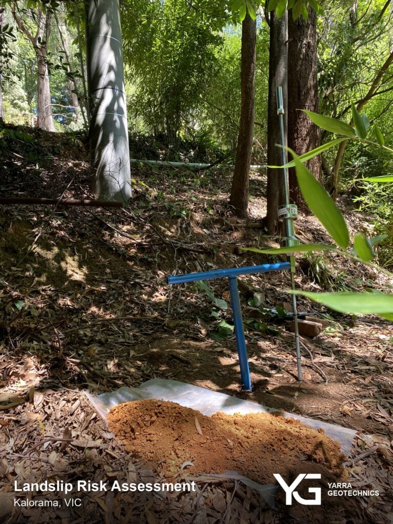 Landslip Risk Assessment fieldwork in Kalorama, Victoria