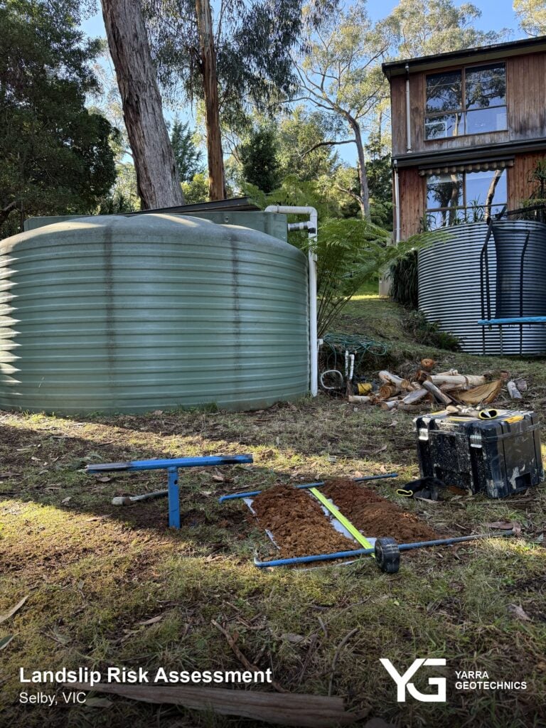 Landslip Risk Assessment fieldwork in Selby, Victoria