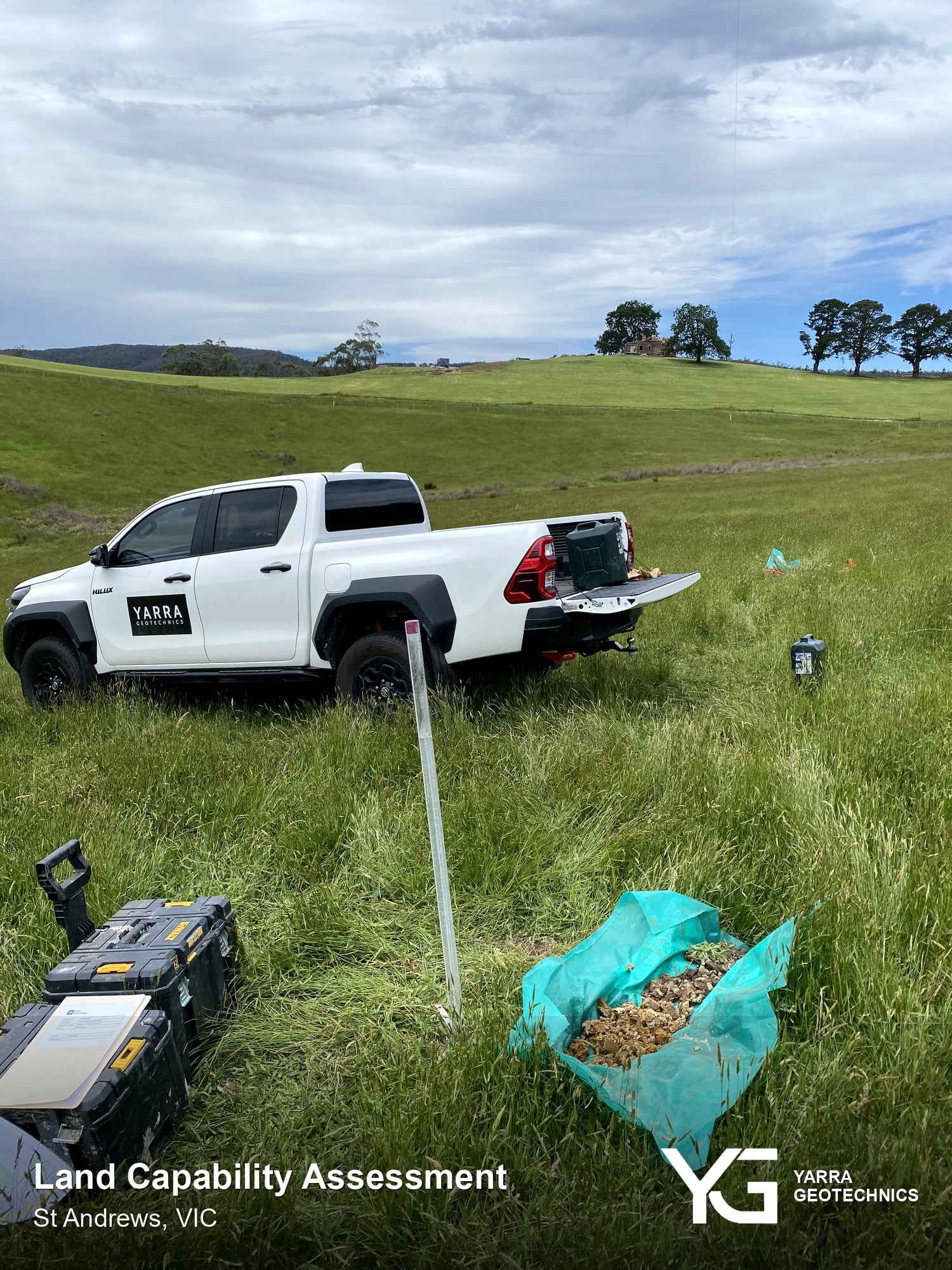 Land Capability Assessment fieldwork in St Andrews, Victoria